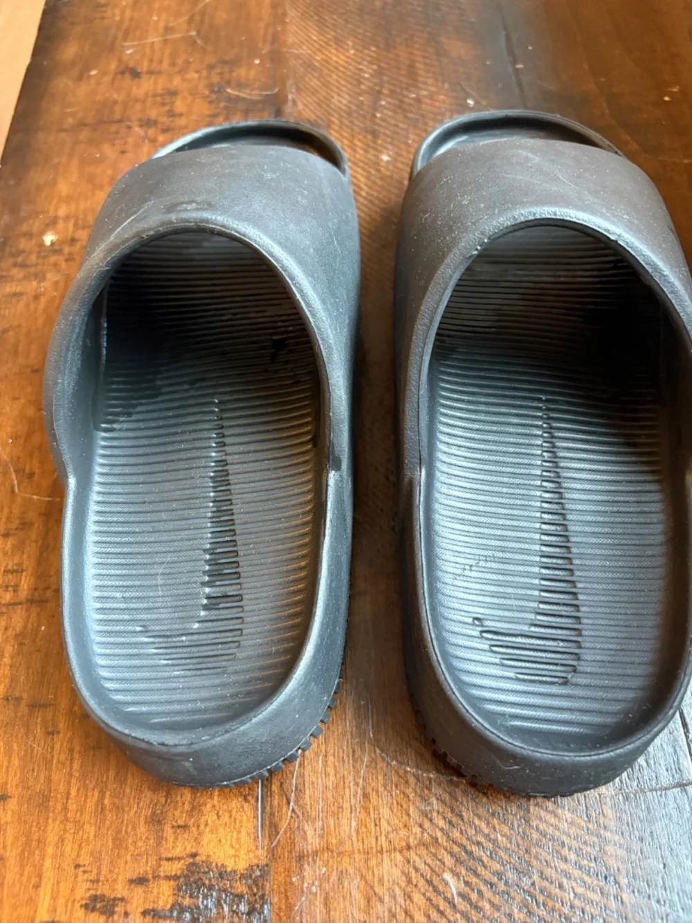 Nike Black Slide Sandal with subtle swoosh